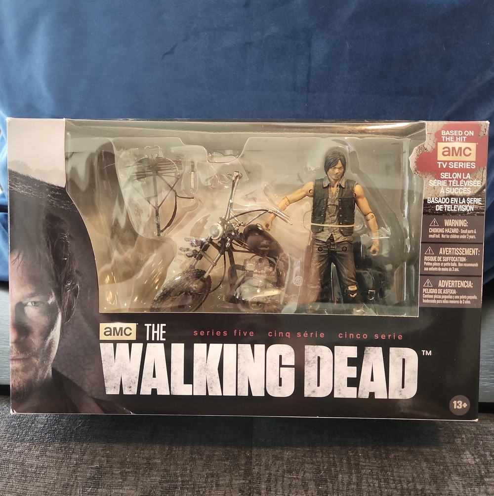 The Walking Dead Daryl Dixon Action Figure with Black Motorcycle - AMC